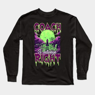 Halloween Coach Shirt | Coach Is Right Graveyard Long Sleeve T-Shirt